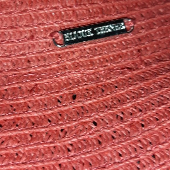 Vintage Bijoux Terner Red straw sun hat - Picture 3 of 4